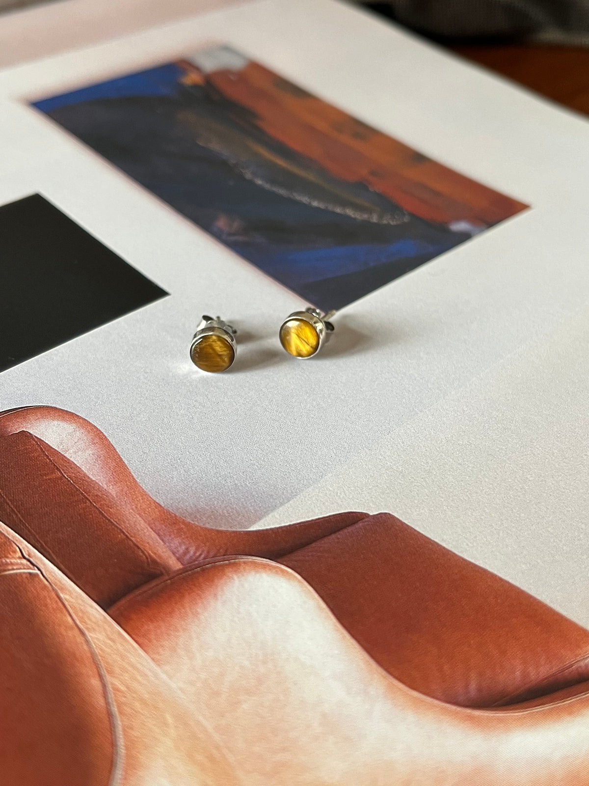 Vintage Tiger Studs