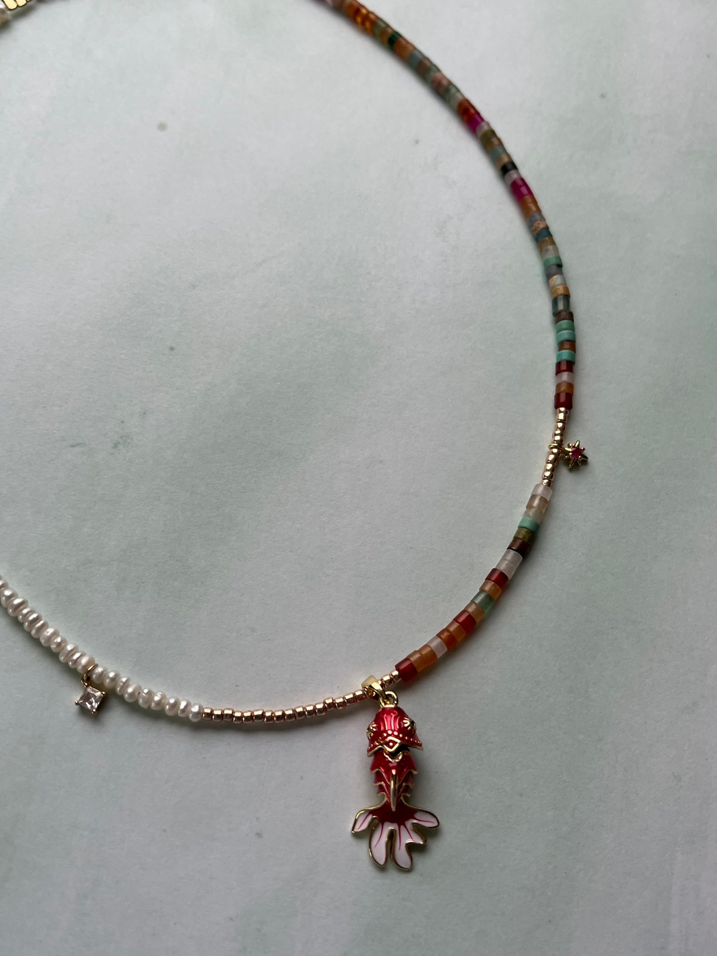 Pesce Beaded Necklace