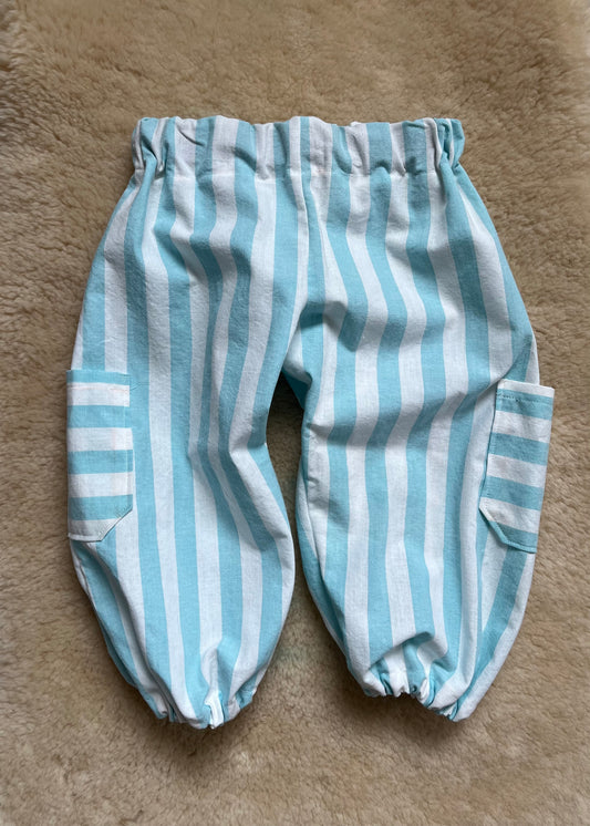 Skye Play Pants- Turquoise Stripe