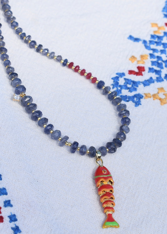 Iolite Peixe necklace