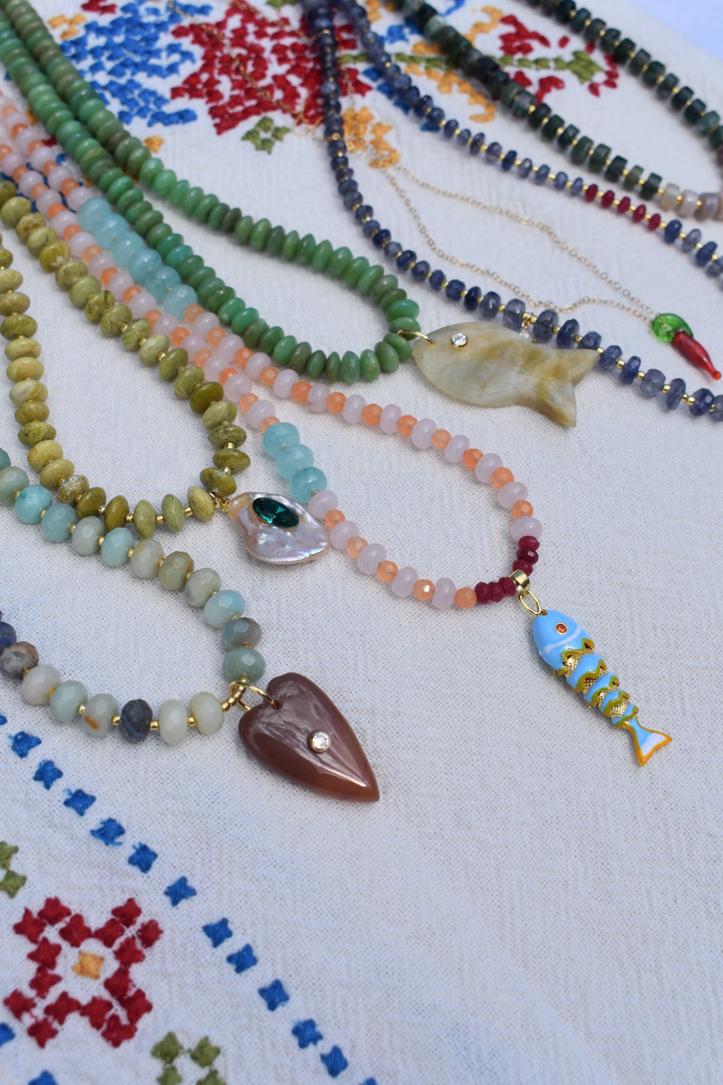Serpentine Pearl Necklace