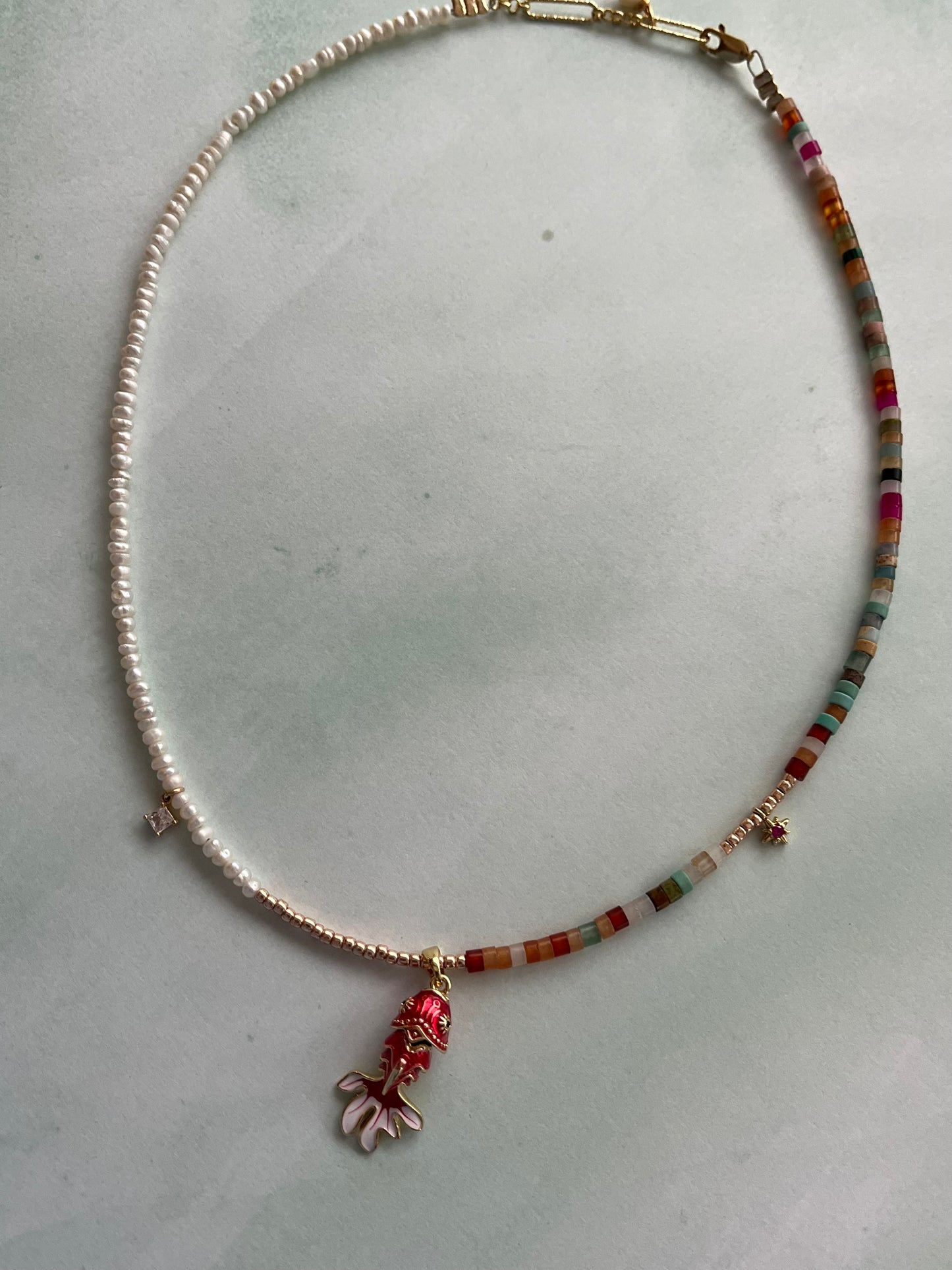 Pesce Beaded Necklace