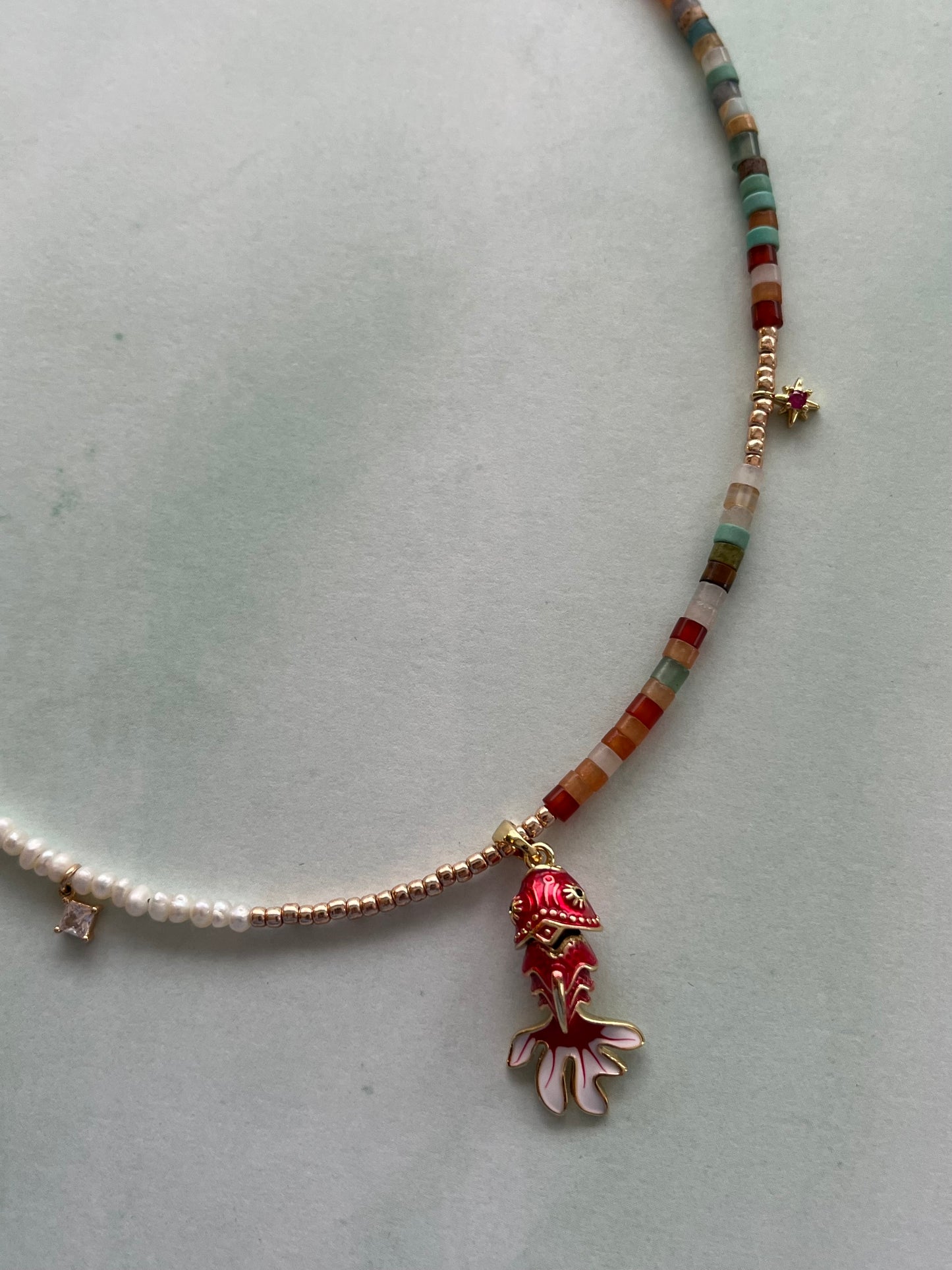 Pesce Beaded Necklace